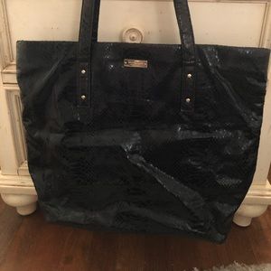 Kate Spade Black Snakeskin Look Tote